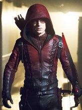 Load image into Gallery viewer, Men&#39;s Arrow Season 3 Roy Harper Costume Leather Jacket
