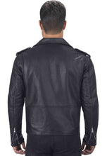 Load image into Gallery viewer, leather biker jacket mens

