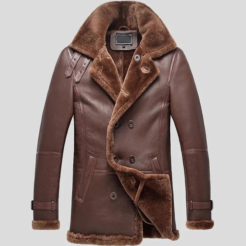 Shearling Sheepskin Coat for Men