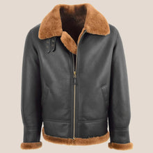 Load image into Gallery viewer, Classic Brown Ginger B3 Sheepskin Jacket- B3 Bomber Jacket
