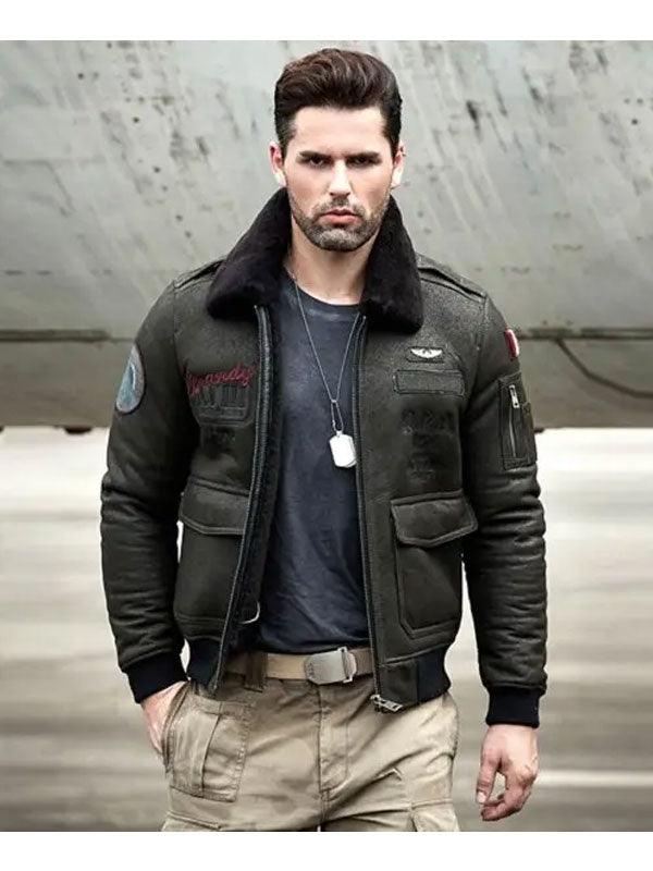 Air Force Leather Winter Jacket - Sheepskin Flight Jacket